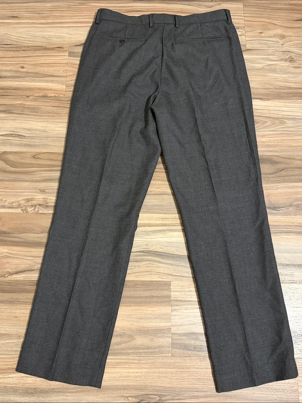 J Crew Pants Mens 36x34 Charcoal Gray Wool Regular Fit Dress Slacks Office Work
